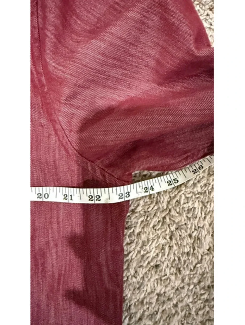 Banana Republic L Untucked Slim Shirt Lot 2 Burgundy Pink